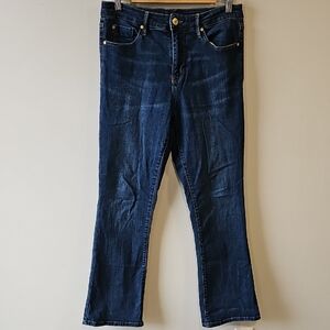 Bootlegger Dark Wash 30x31 High Rise Voot Cut Jeans
